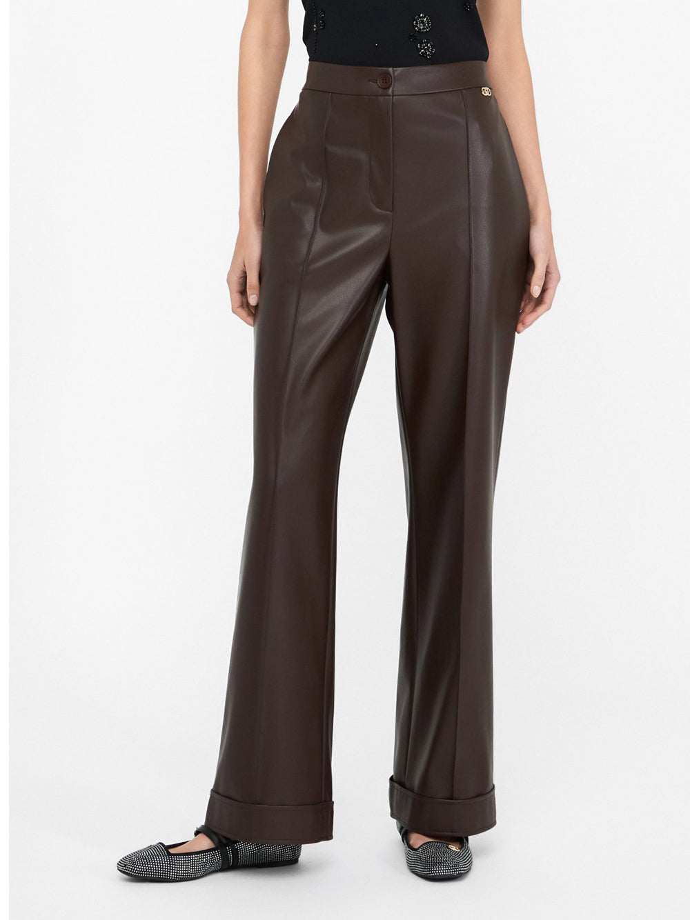 Pantalone Straight Liu Jo da Donna - Marrone