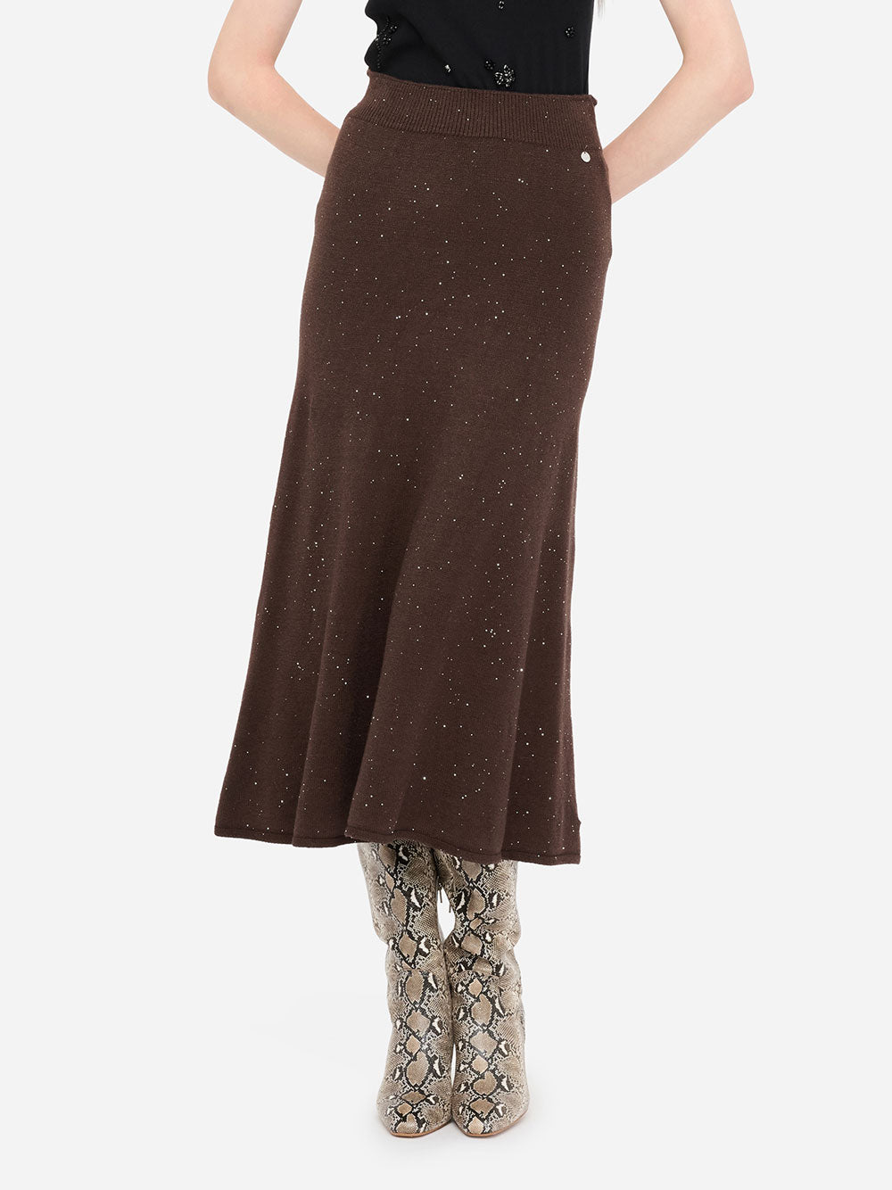 Gonna Longuette Liu Jo da Donna - Marrone