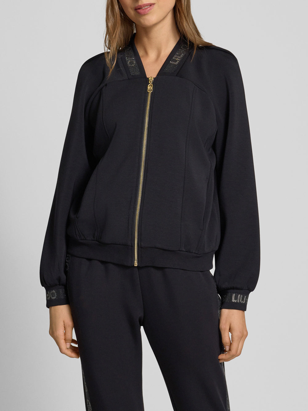Felpa Zip Liu Jo da Donna - Nero
