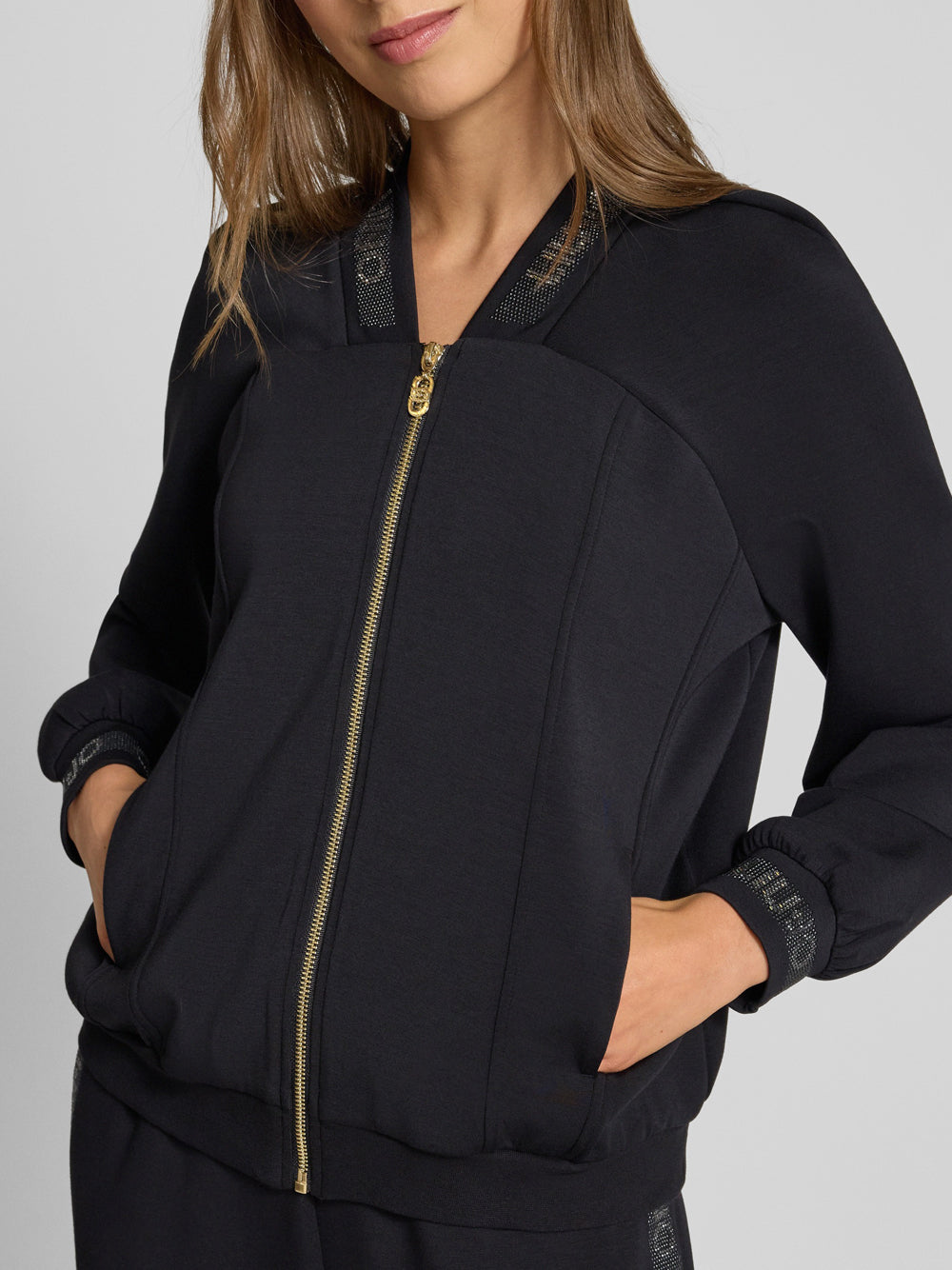 Felpa Zip Liu Jo da Donna - Nero