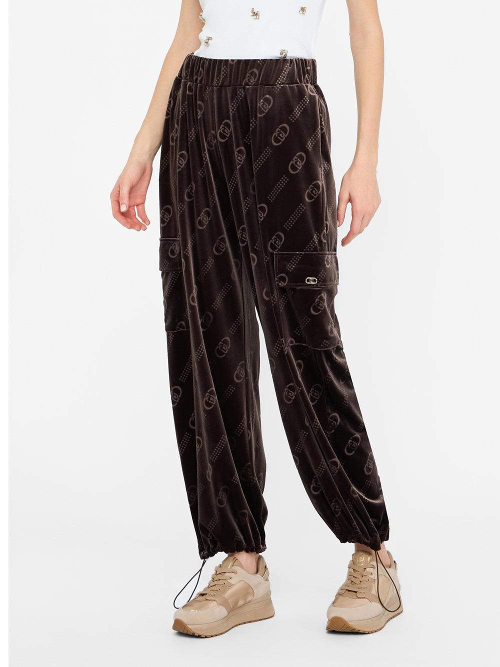 Pantalone Jogger Liu Jo da Donna - Marrone