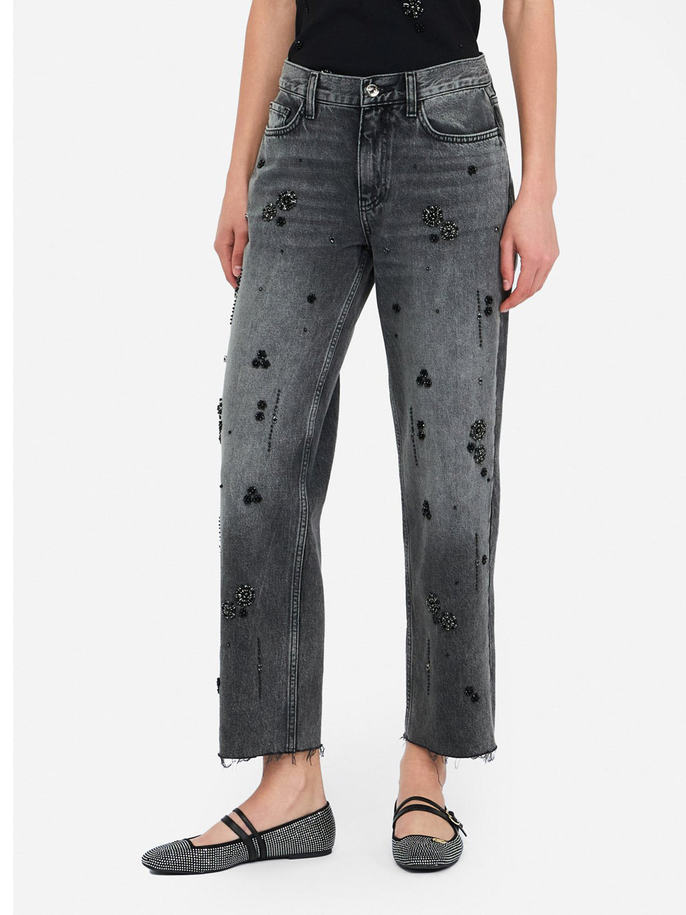 Jeans Straight Liu Jo da Donna - Nero