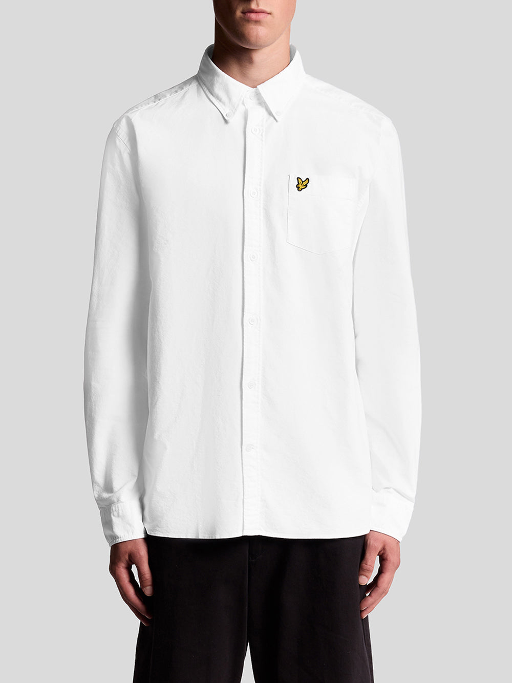 Camicia Casual Lyle & Scott Plain Oxford da Uomo - Bianco