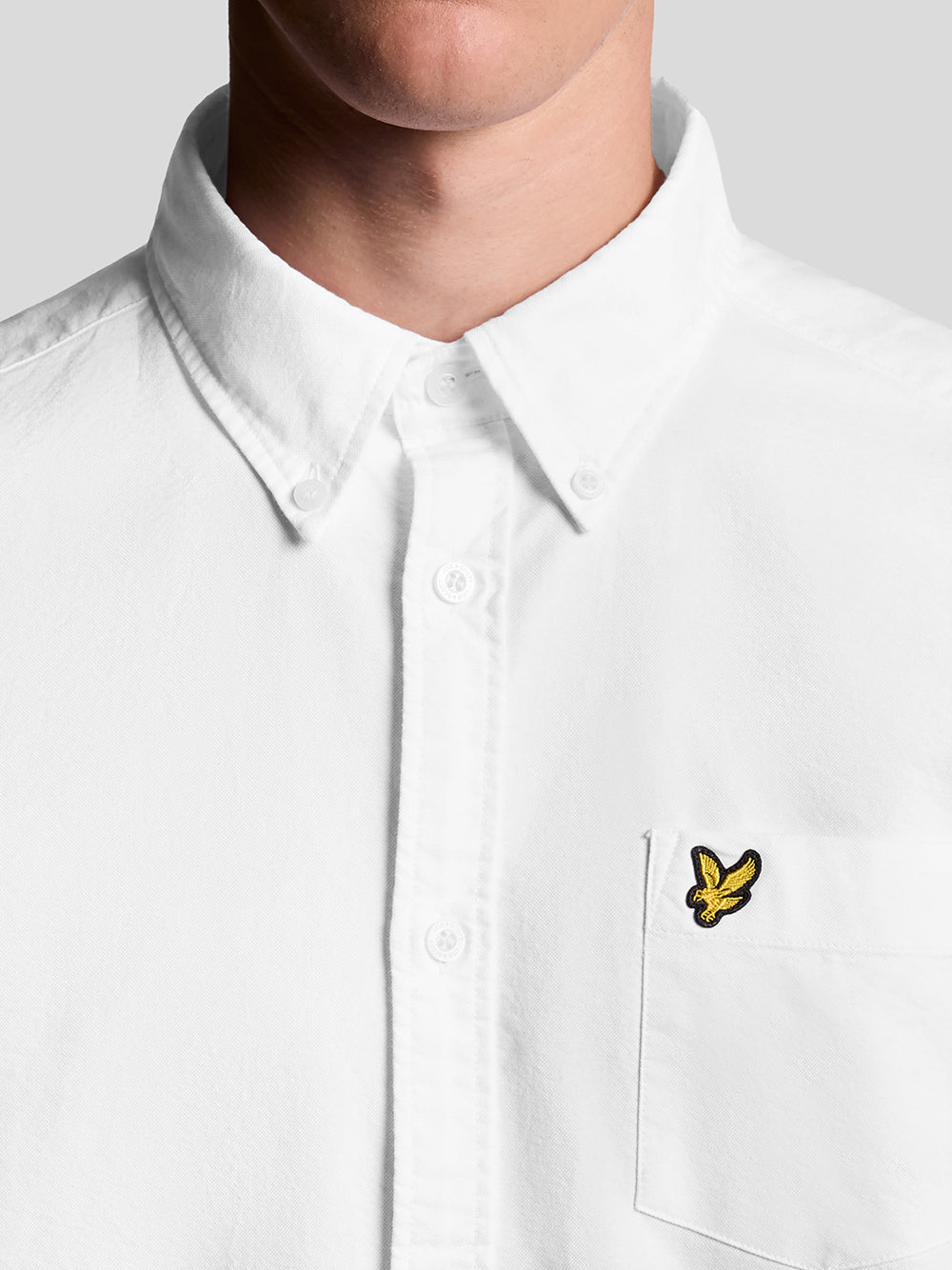 Camicia Casual Lyle & Scott Plain Oxford da Uomo - Bianco
