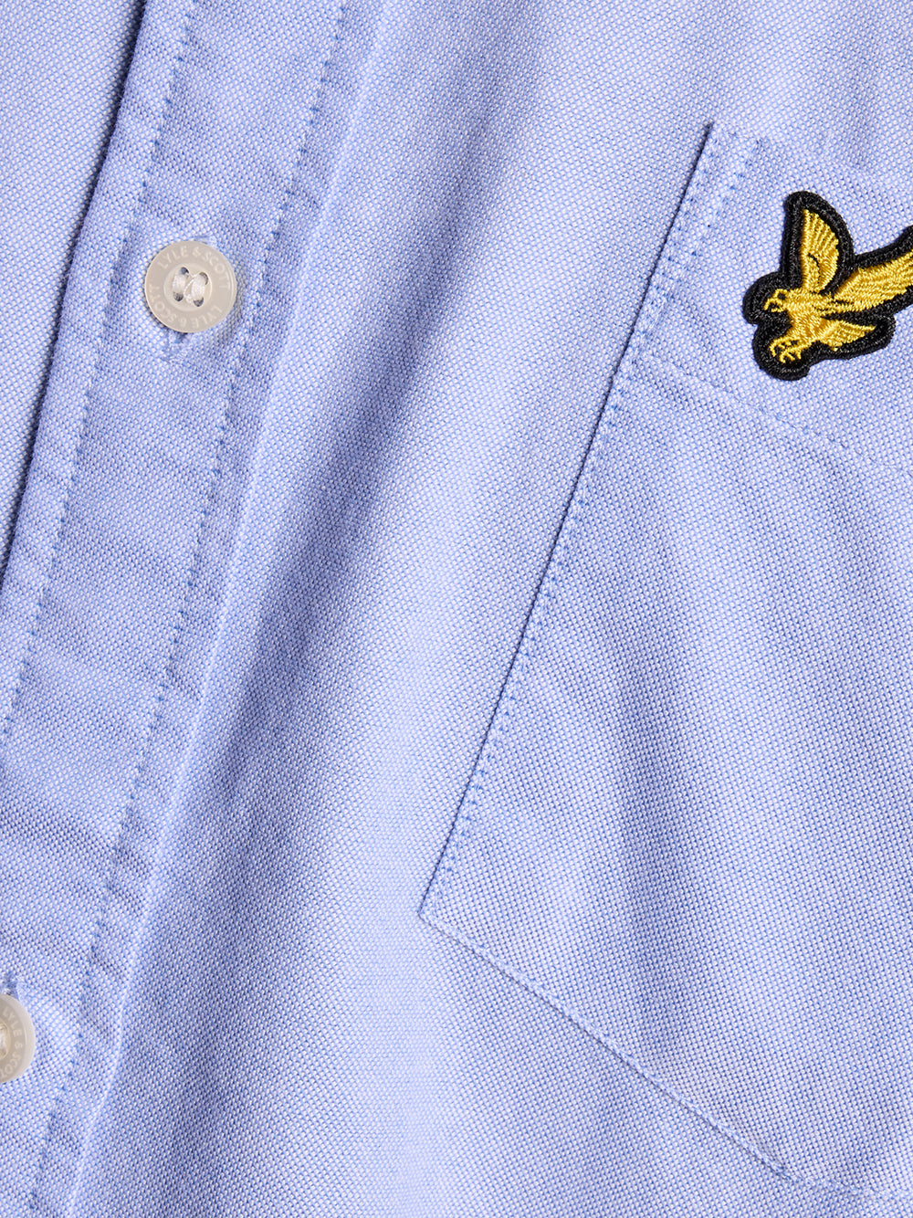 Camicia Casual Lyle & Scott Plain Oxford da Uomo - Celeste