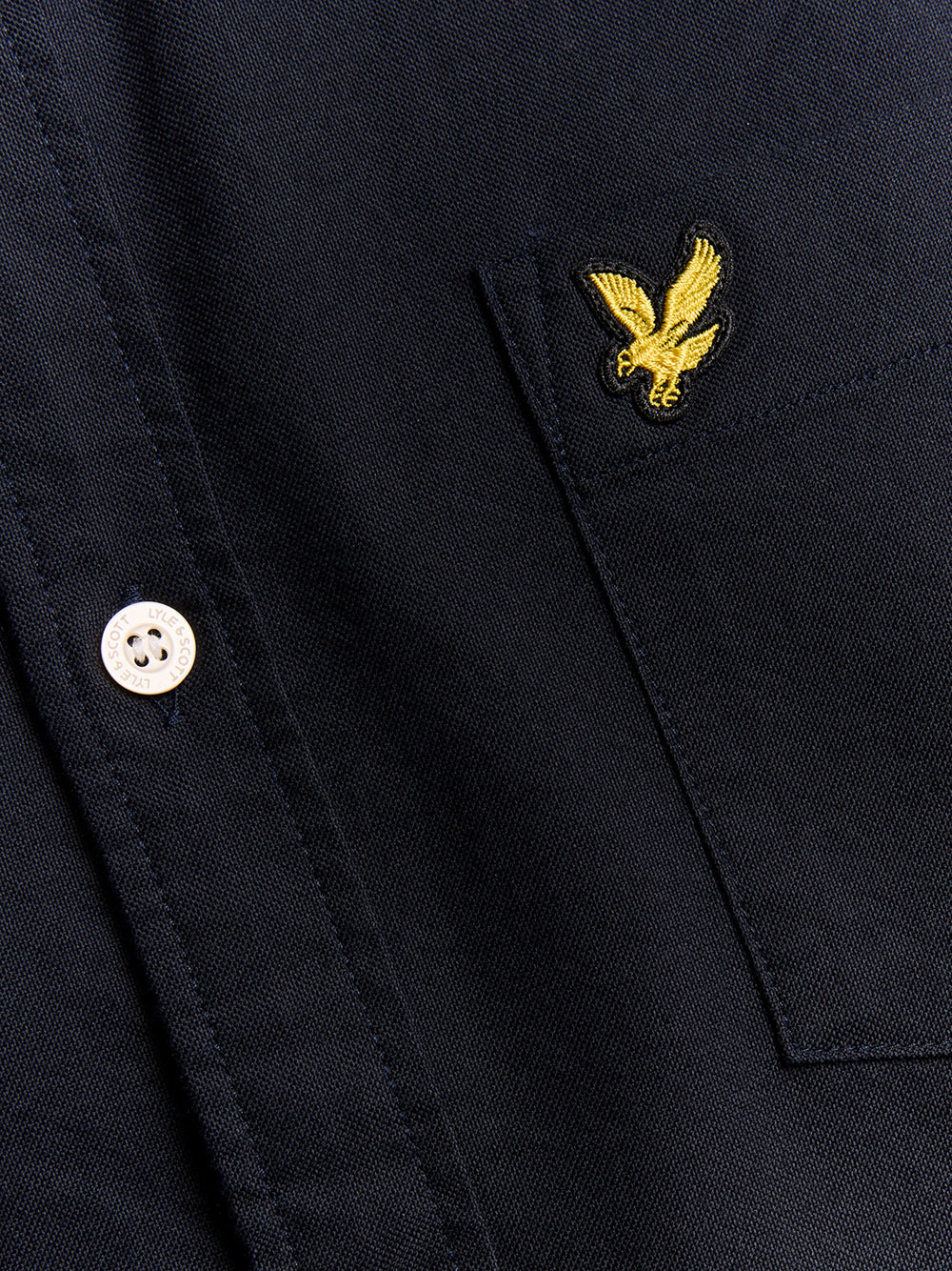 Camicia Casual Lyle & Scott Plain Oxford da Uomo - Blu