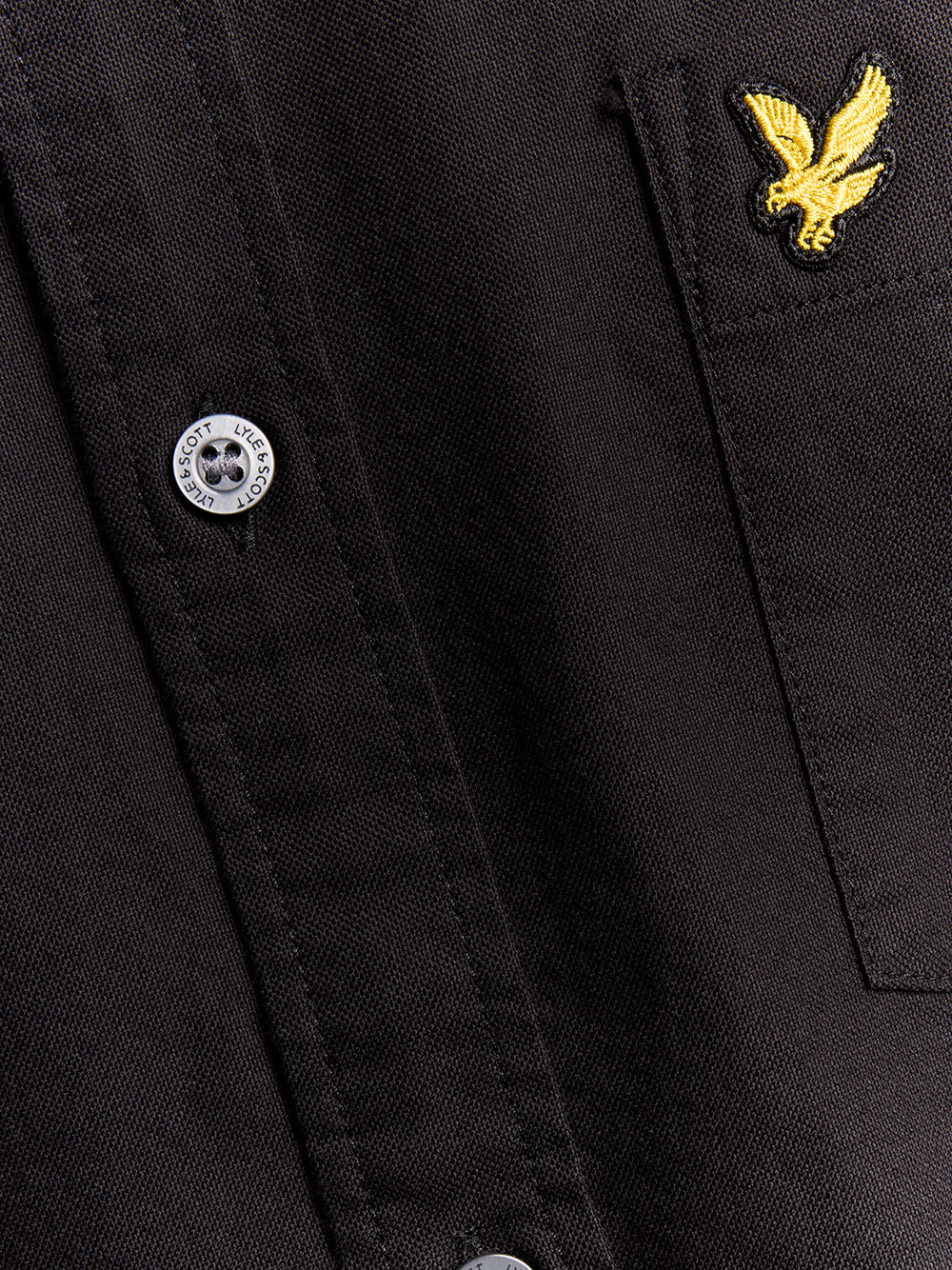 Camicia Casual Lyle & Scott Plain Oxford da Uomo - Nero