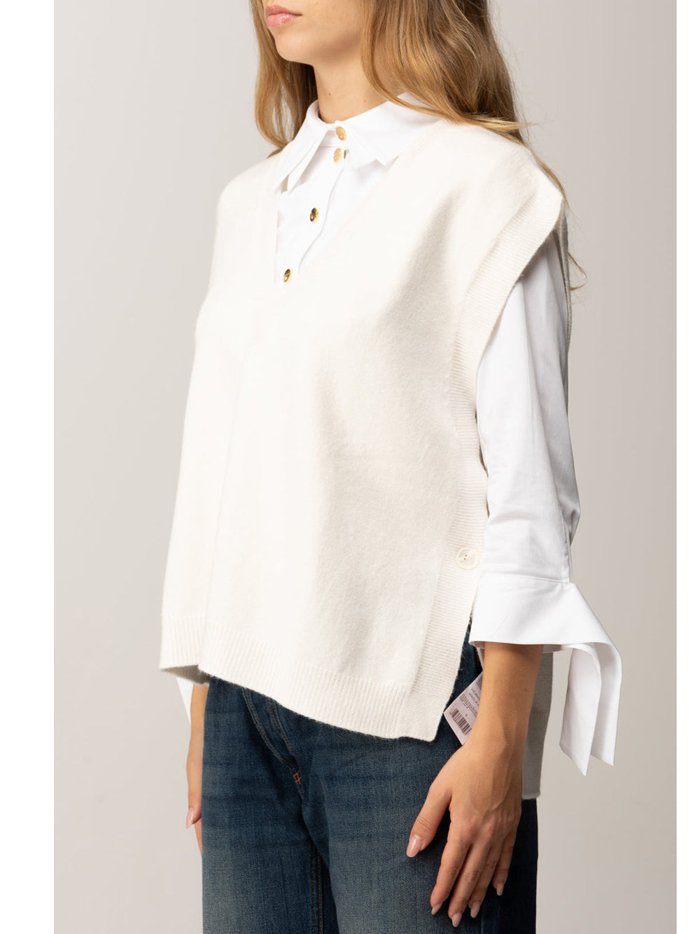 Poncho Manila Grace da Donna - Bianco