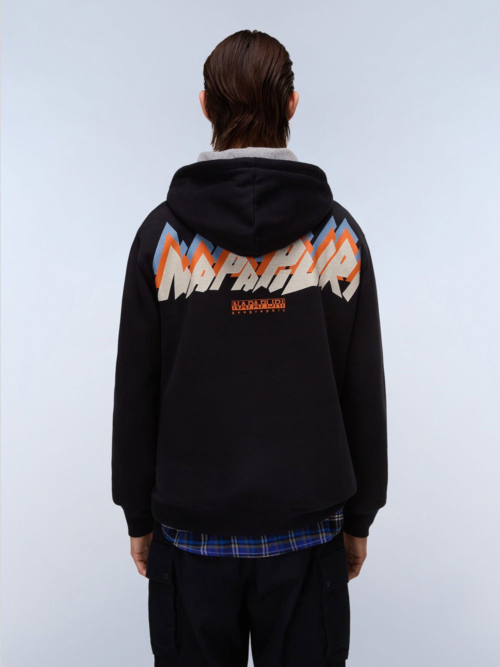 Felpa Cappuccio Napapijri Fiemme da Uomo - Nero
