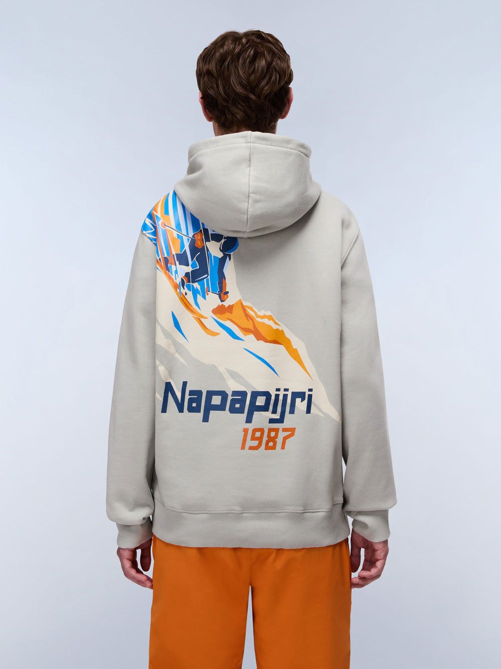 Felpa Cappuccio Napapijri Fiemme da Uomo - Grigio