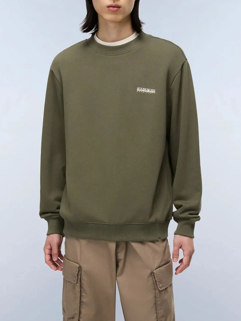 Felpa Napapijri Small Box C da Uomo - Verde