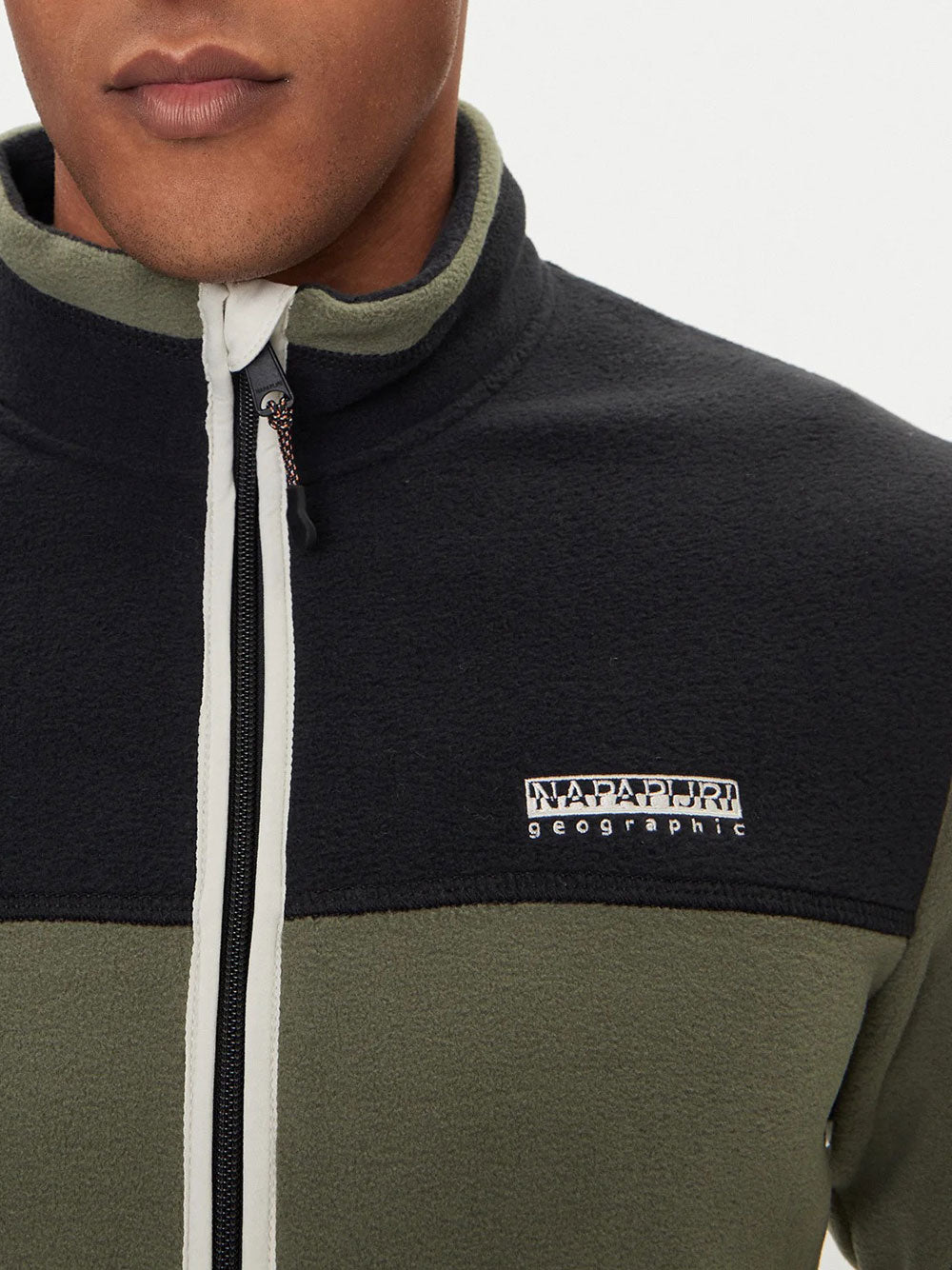 Felpa Zip Napapijri Dergana da Uomo - Verde