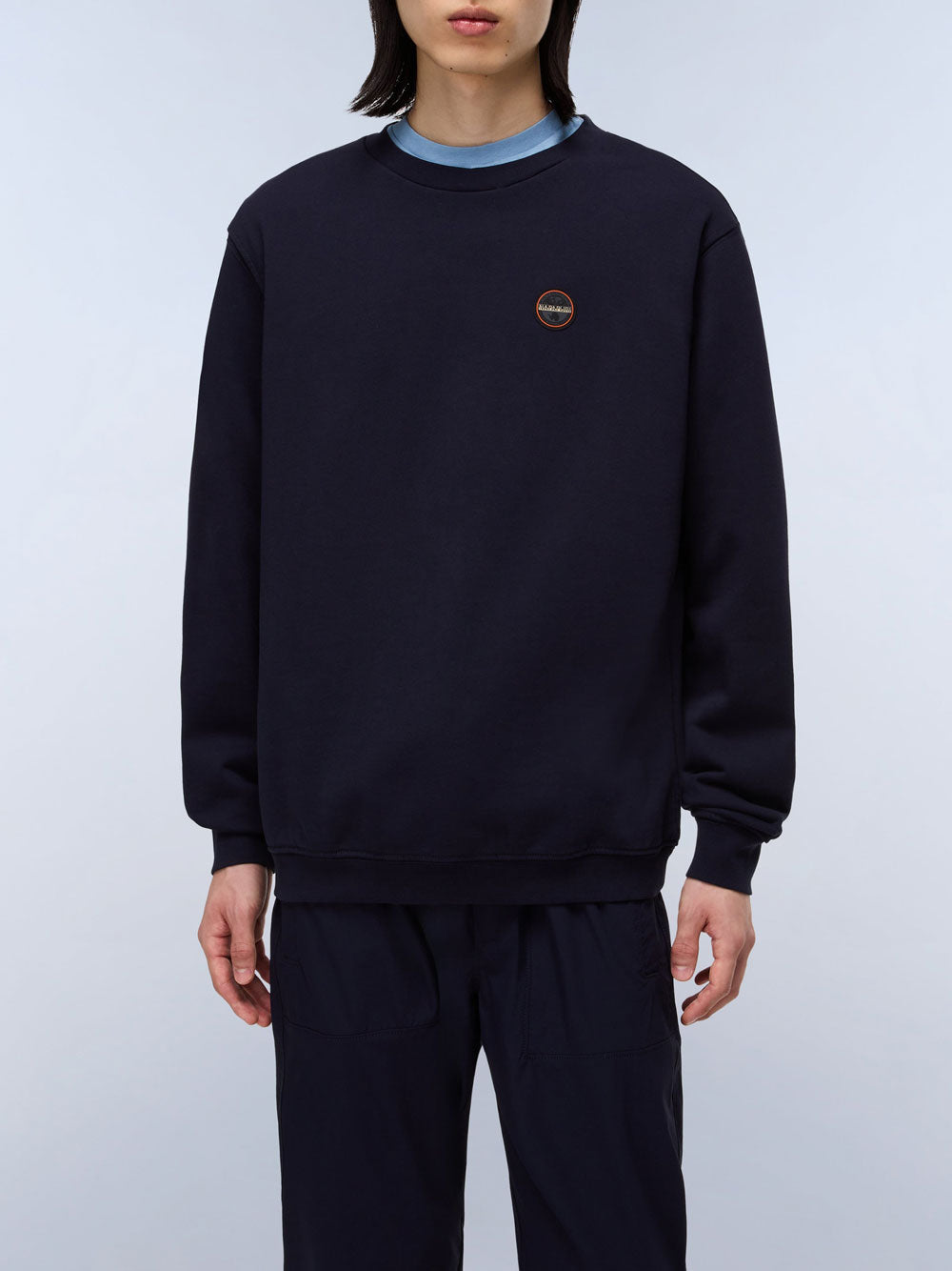 Felpa Napapijri Badge C 1 da Uomo - Blu