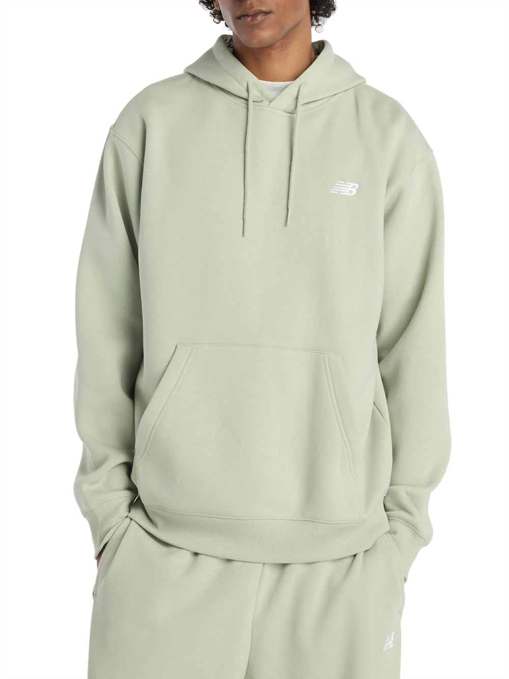 Felpa Cappuccio New Balance da Uomo - Verde