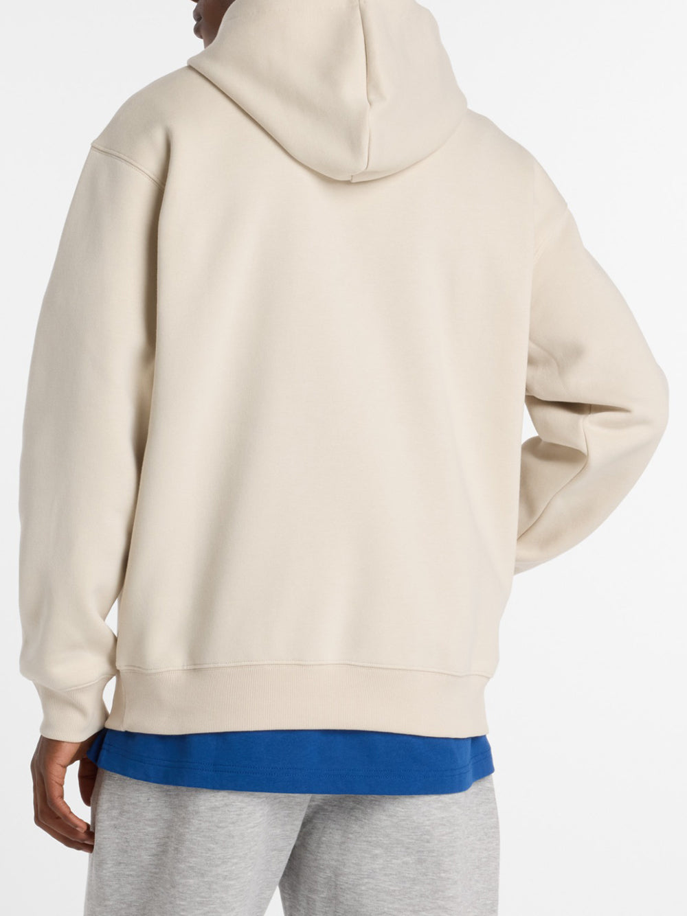 Felpa Cappuccio New Balance da Uomo - Beige Avorio