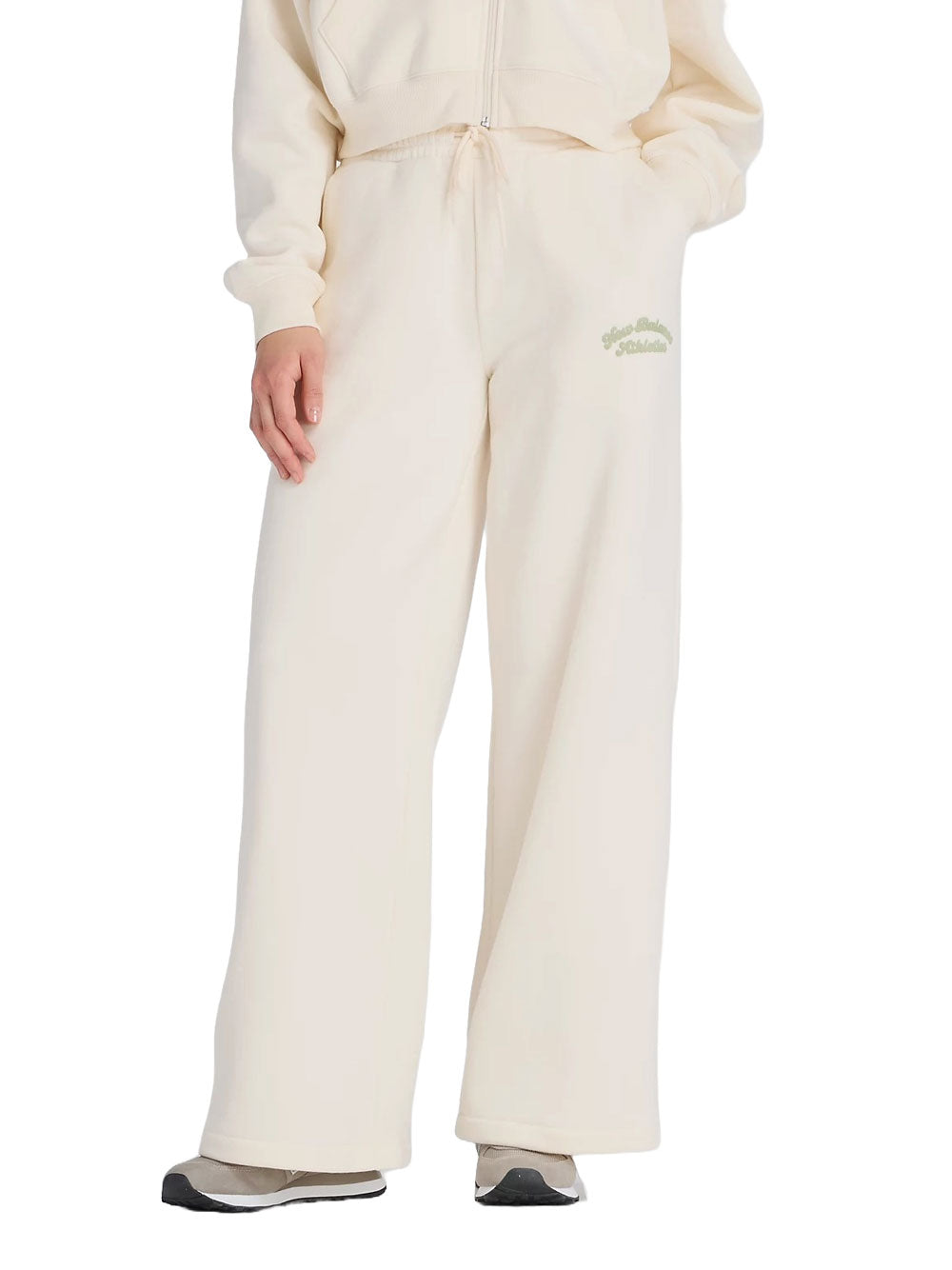 Pantalone Tuta New Balance Linear Heritage da Donna - Avorio