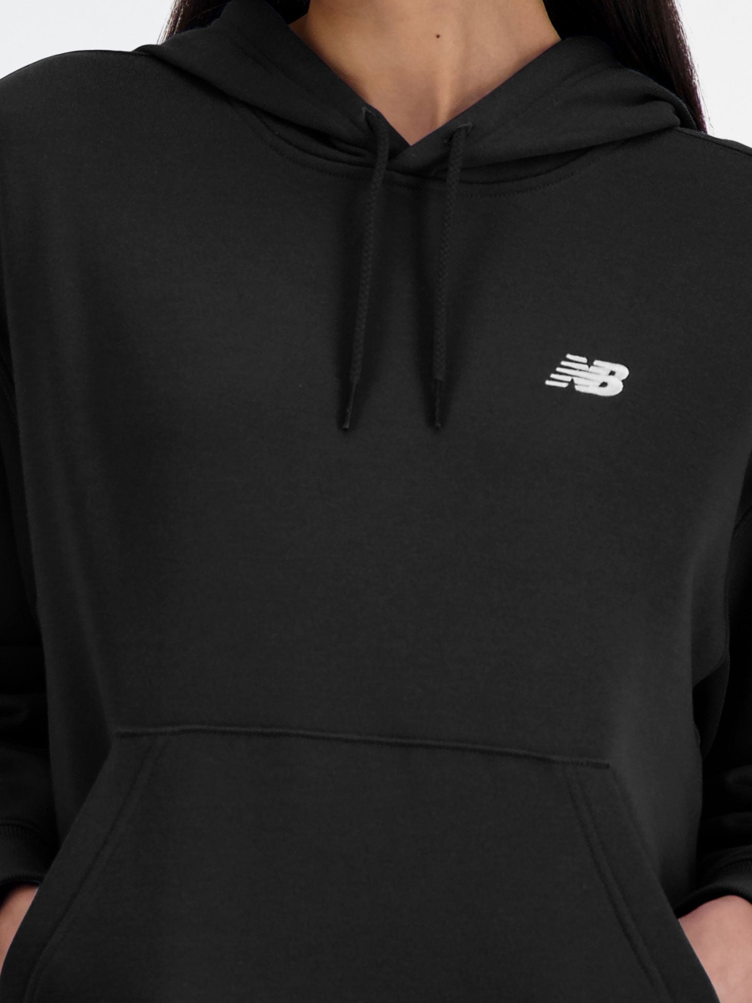 Felpa Cappuccio New Balance da Donna - Nero