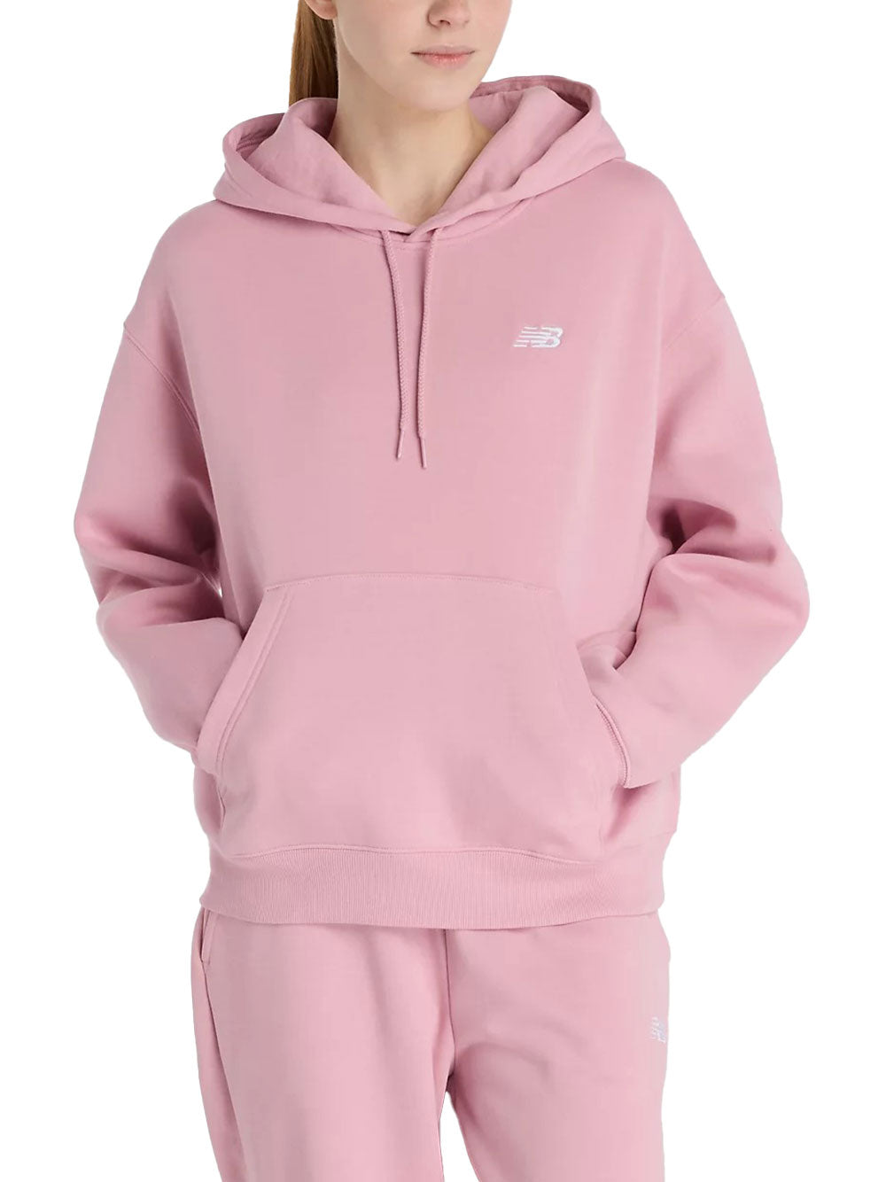 Felpa Cappuccio New Balance da Donna - Rosa