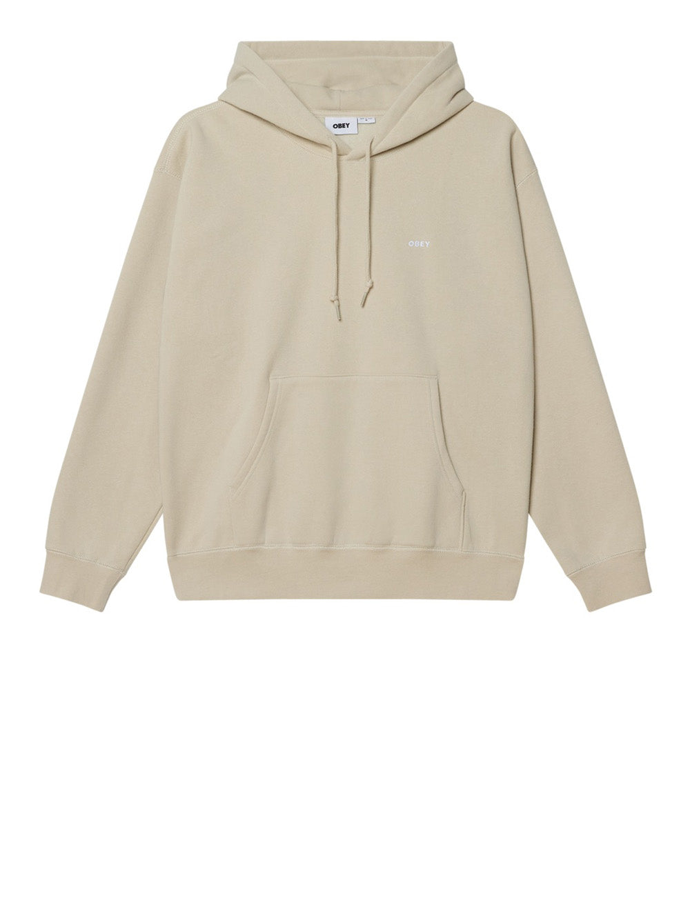 Felpa Cappuccio Obey Established Works Bold Hood Ii da Uomo - Avorio