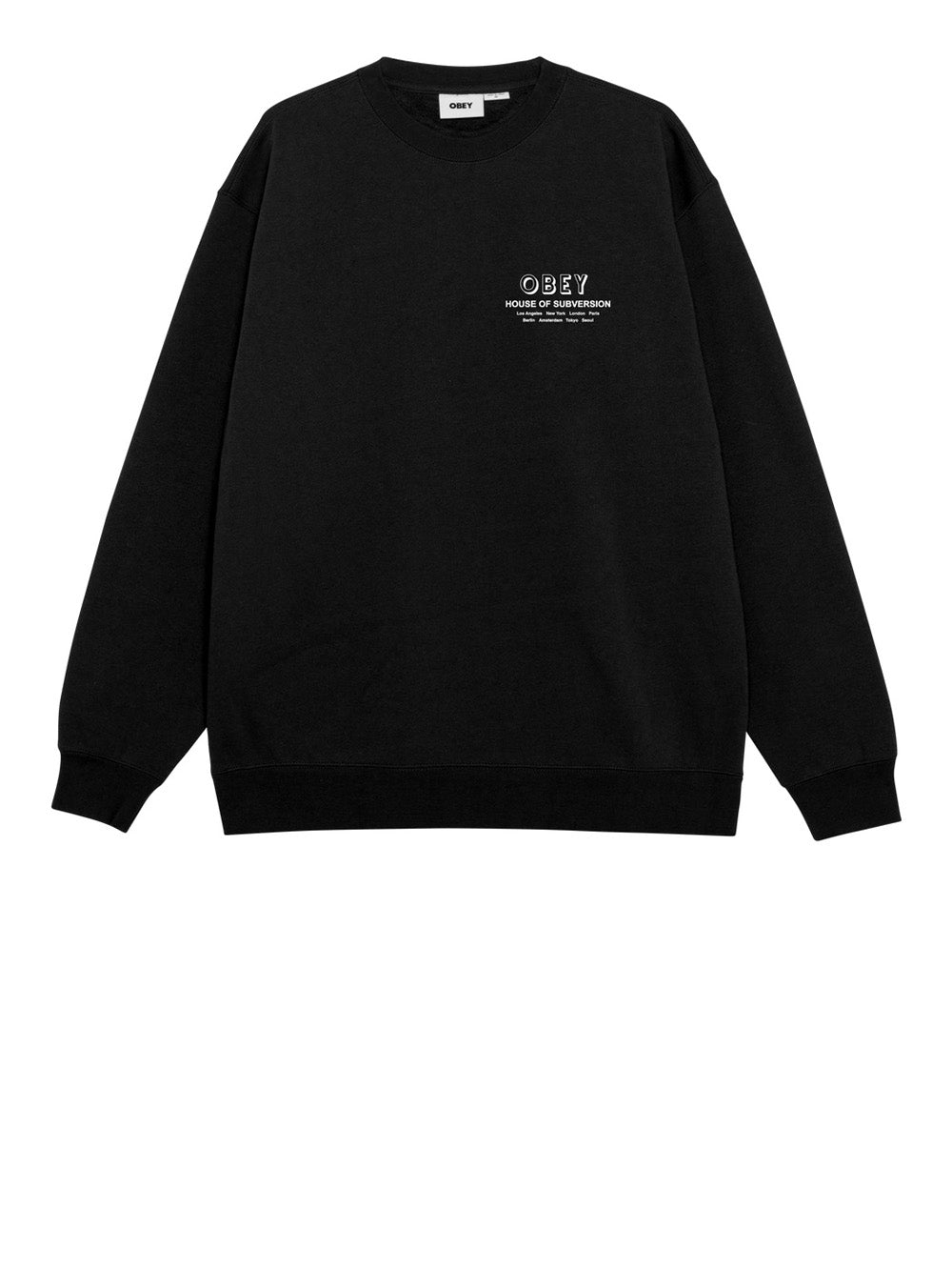 Felpa Obey House Of Subversion da Uomo - Nero