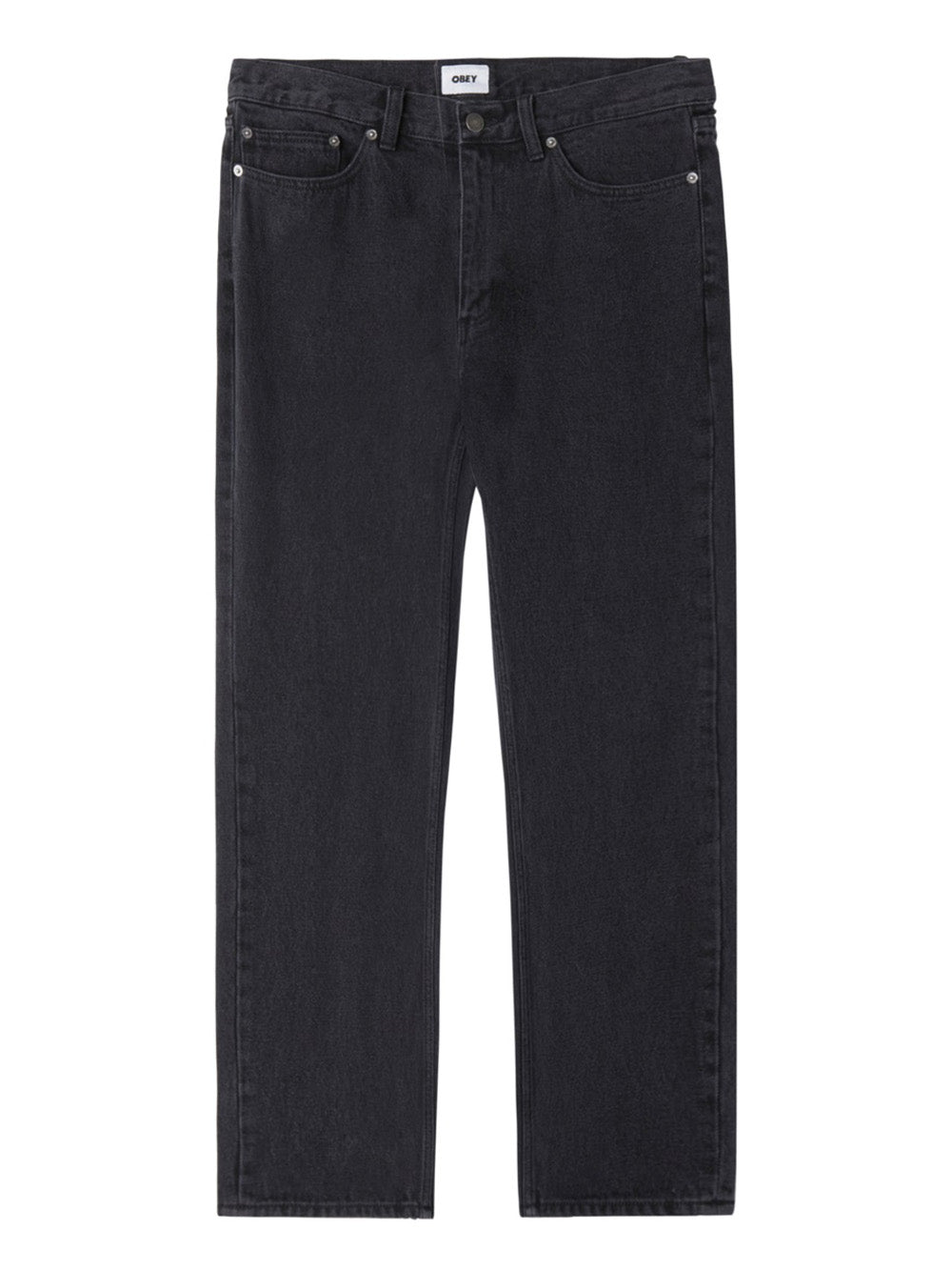 Jeans Straight Obey Bender da Uomo - Nero