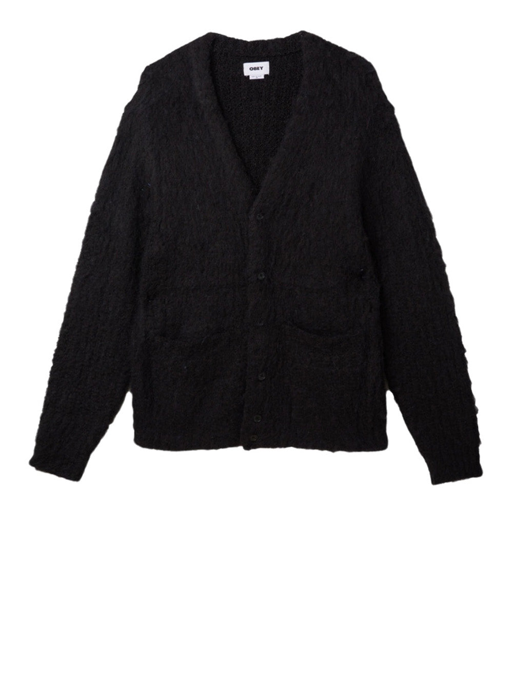 Cardigan Obey Patron da Uomo - Nero