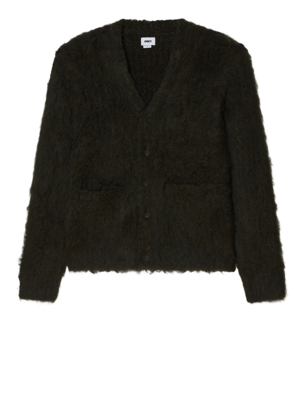 Cardigan Obey Patron da Uomo - Verde