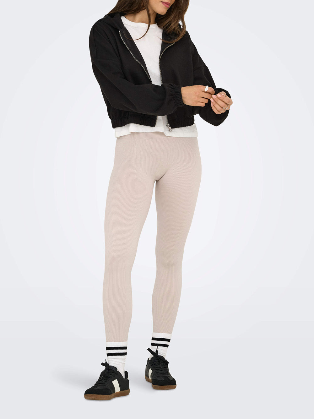 Felpa Zip Only da Donna - Nero