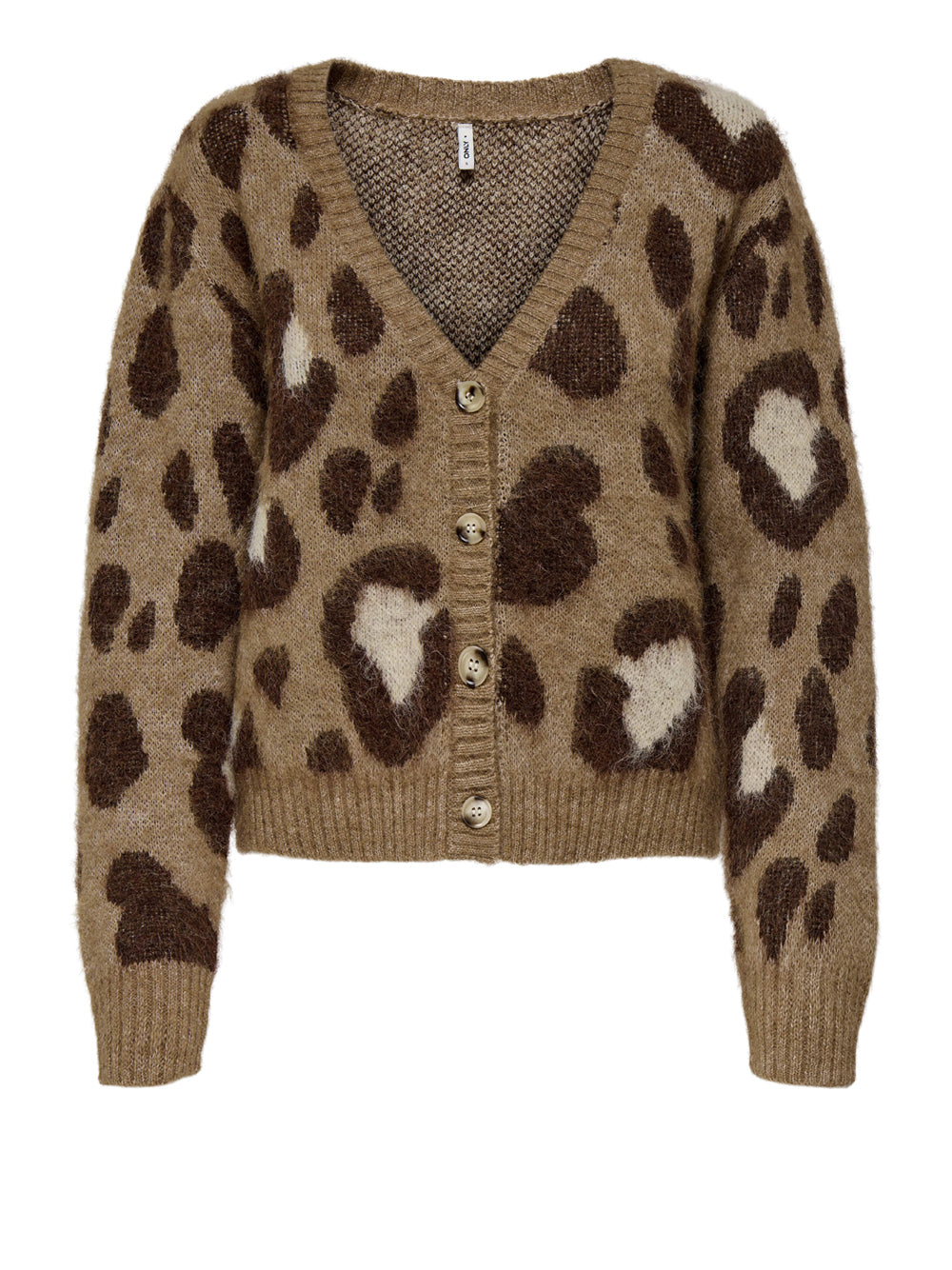 Cardigan Only da Donna - Maculato Marrone