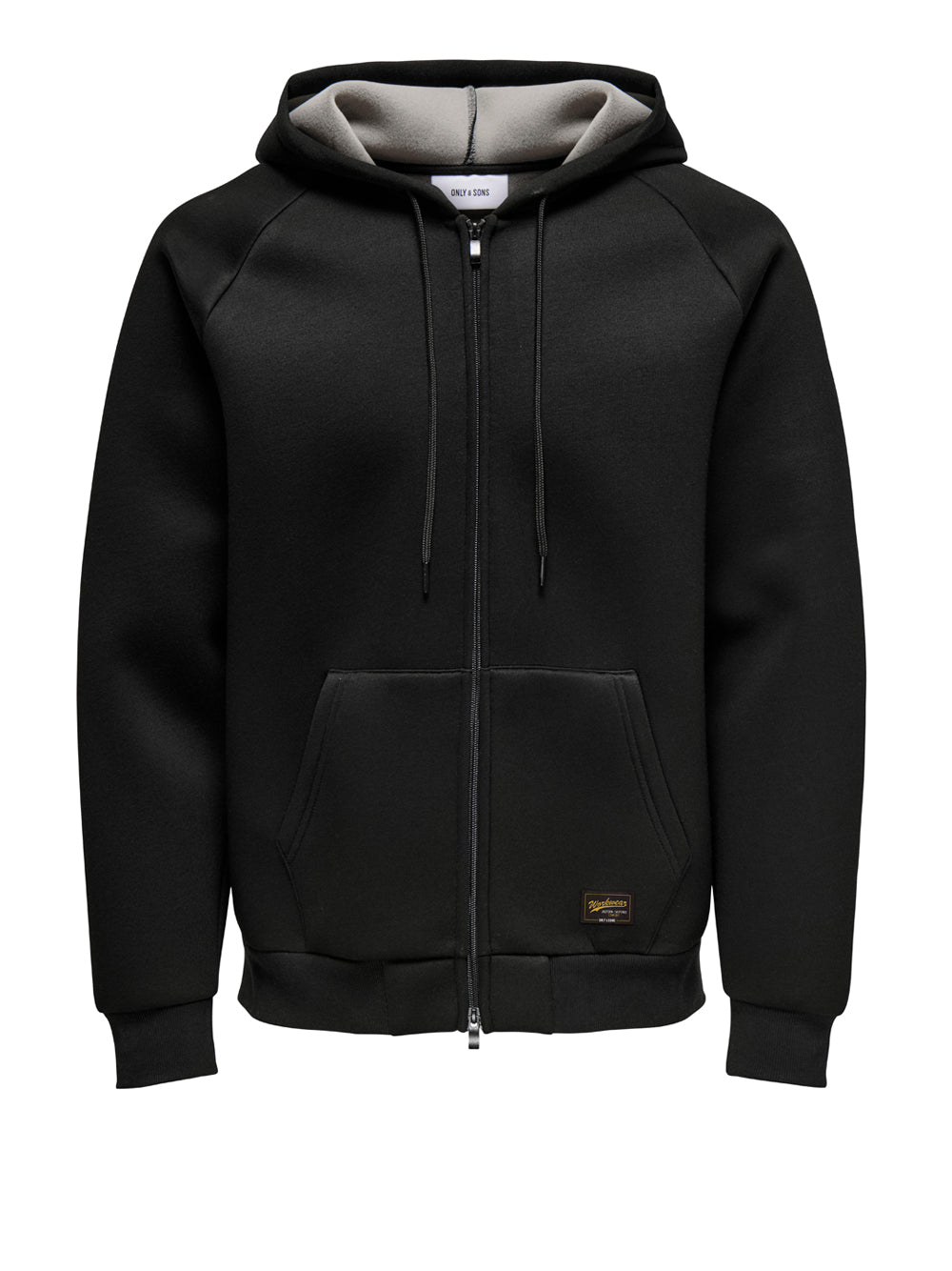Felpa Zip Only e Sons da Uomo - Nero