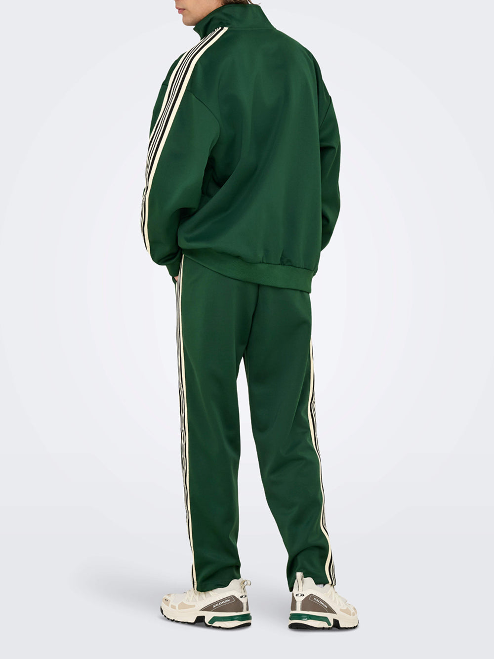 Felpa Zip Only e Sons da Uomo - Verde