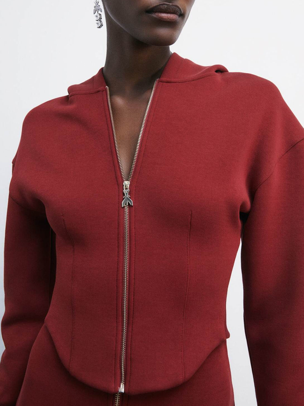 Felpa Zip Patrizia Pepe da Donna - Rosso