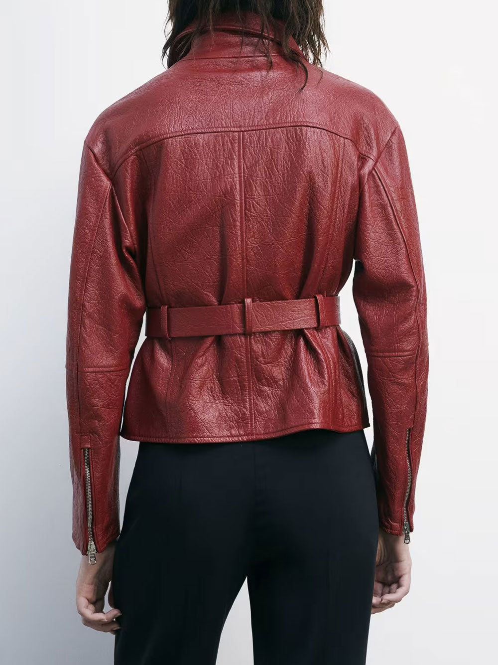 Giubbino di Pelle Patrizia Pepe da Donna - Rosso