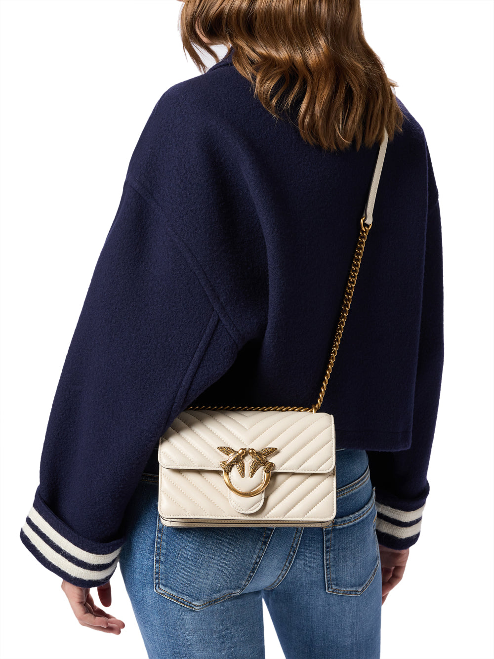 Pinko Borsa Donna Mod. 100074 A0GK Z14Q Panna Avorio