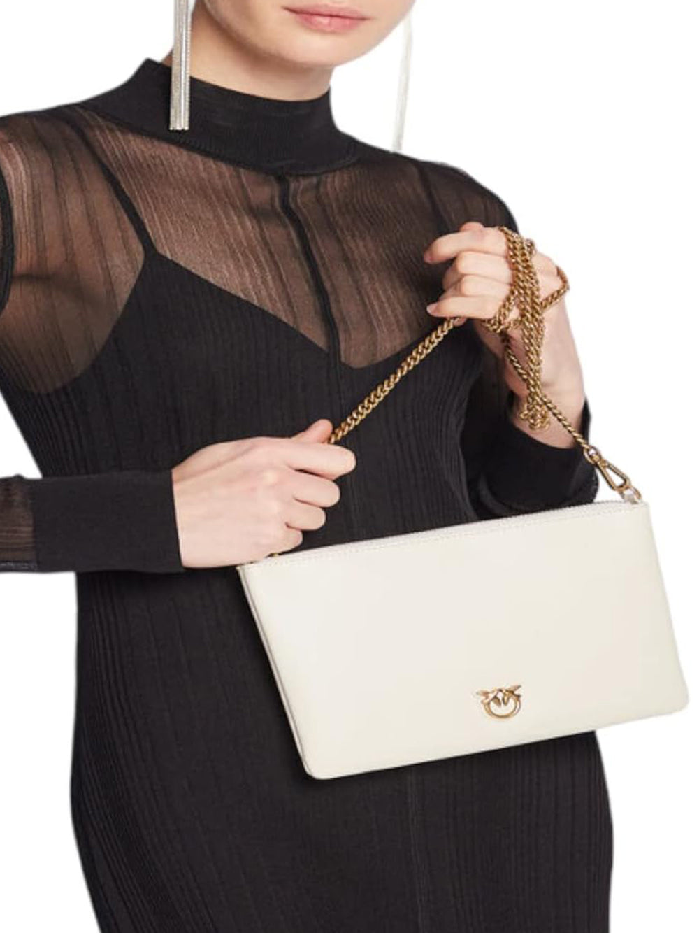 PINKO Borsa Donna Mod. 100455 A0F1 Z14Q Panna Avorio