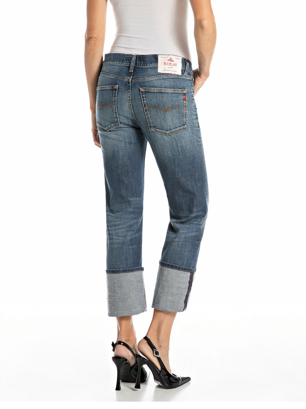 Jeans Straight Replay da Donna - Denim