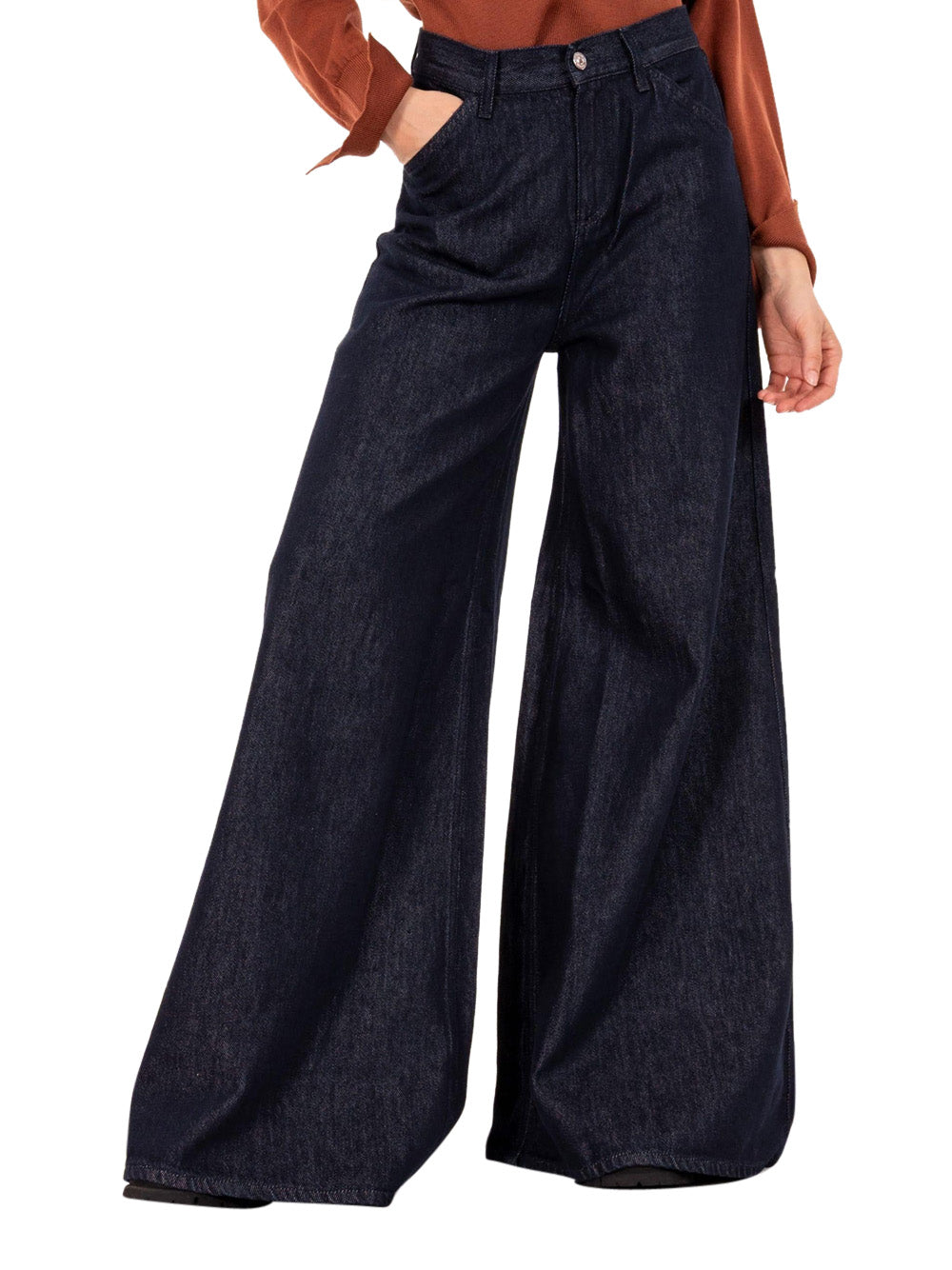 Jeans Wide Roy Rogers Utility Pant Woman da Donna - Denim