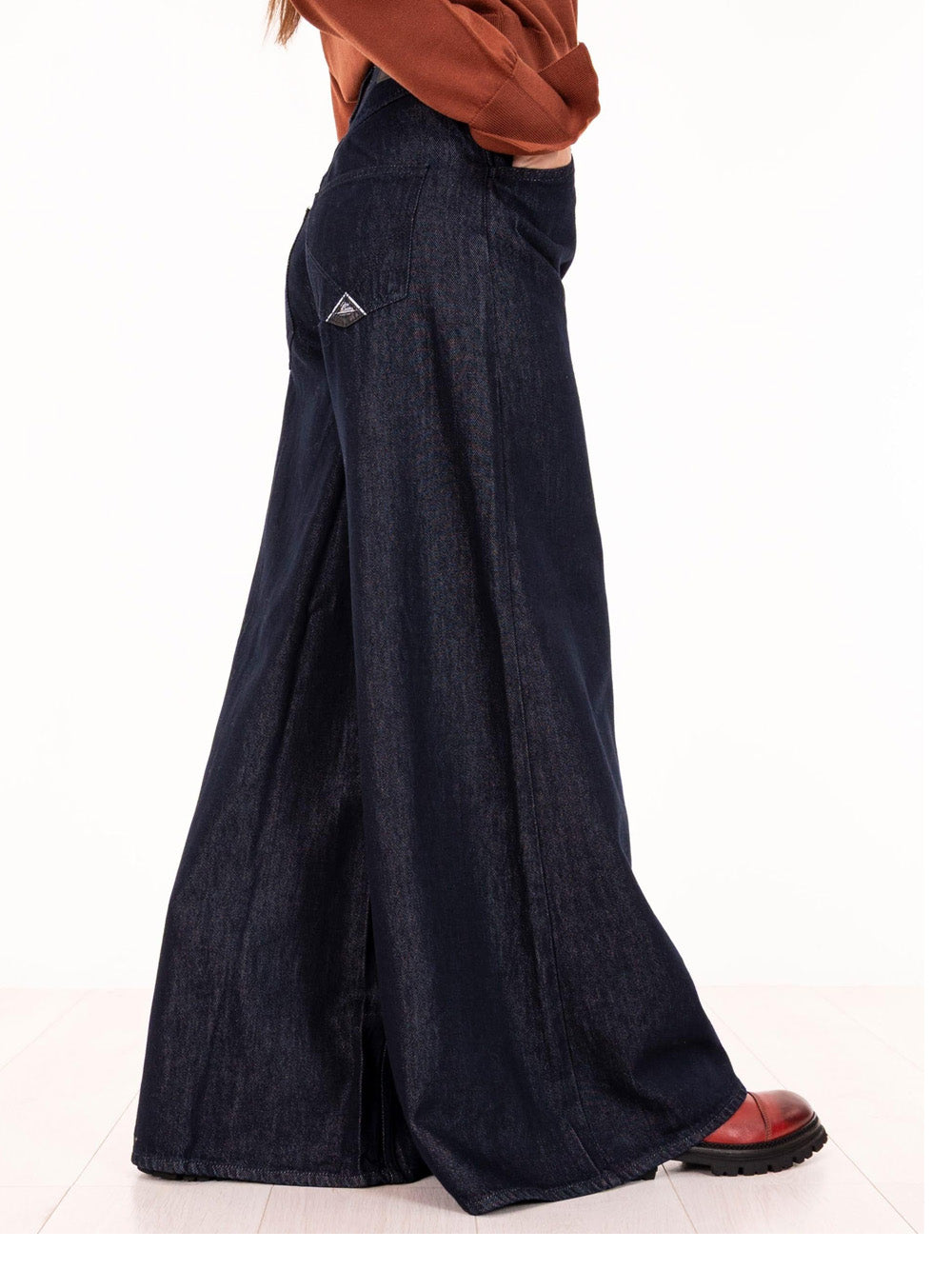 Jeans Wide Roy Rogers Utility Pant Woman da Donna - Denim