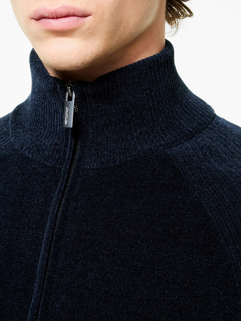 Felpa Zip Rrd Velvet da Uomo - Blu