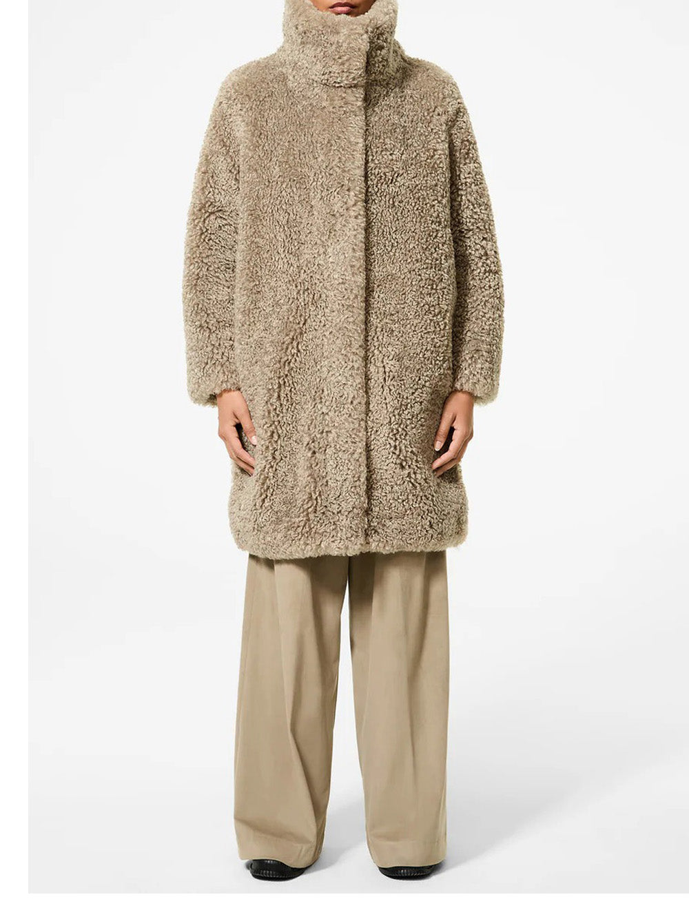 Cappotto Rrd Lamb da Donna - Marrone