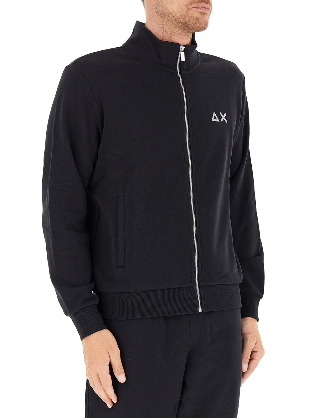 Felpa Zip Sun68 da Uomo - Nero