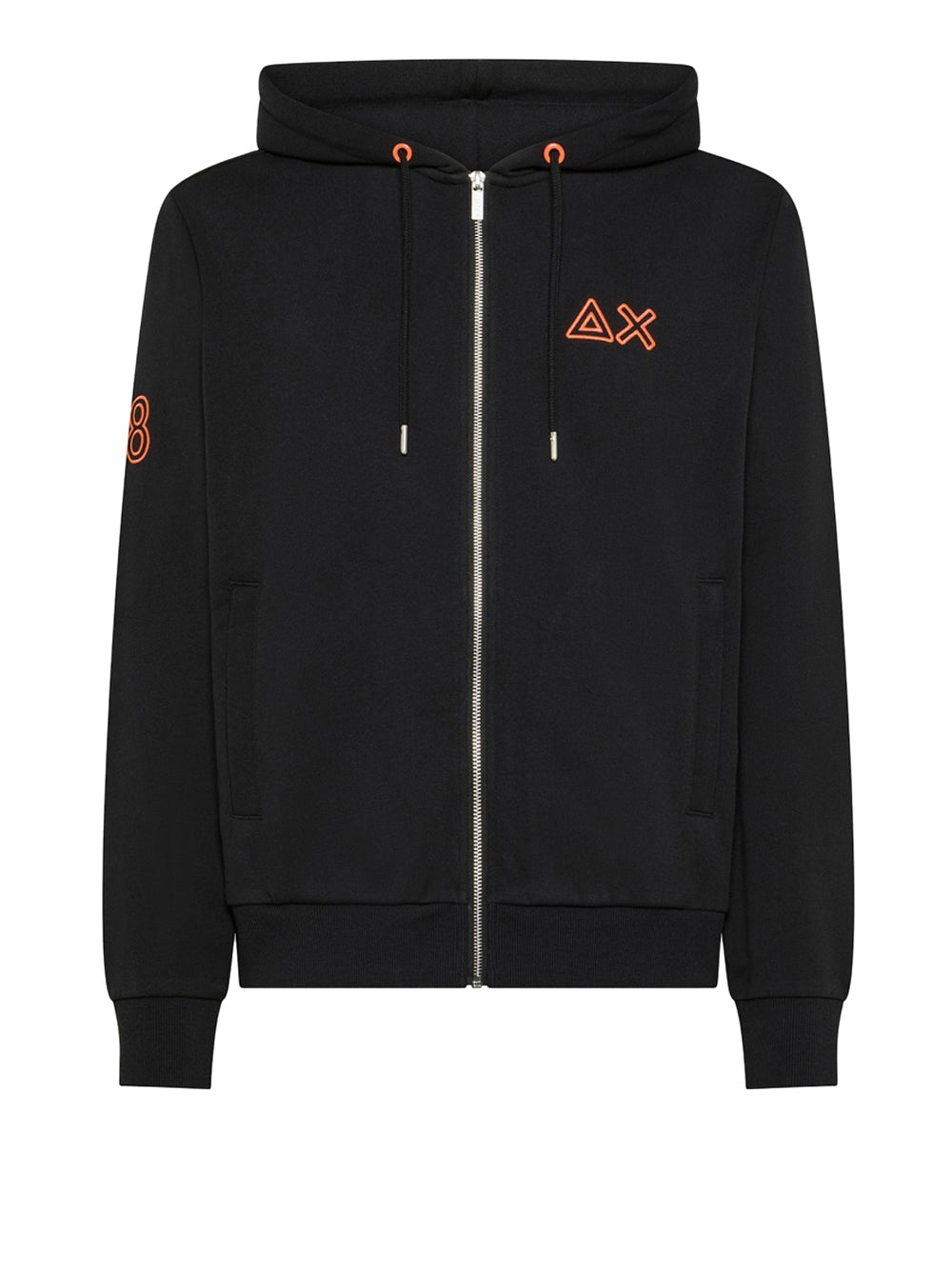 Felpa Zip Sun68 da Uomo - Nero