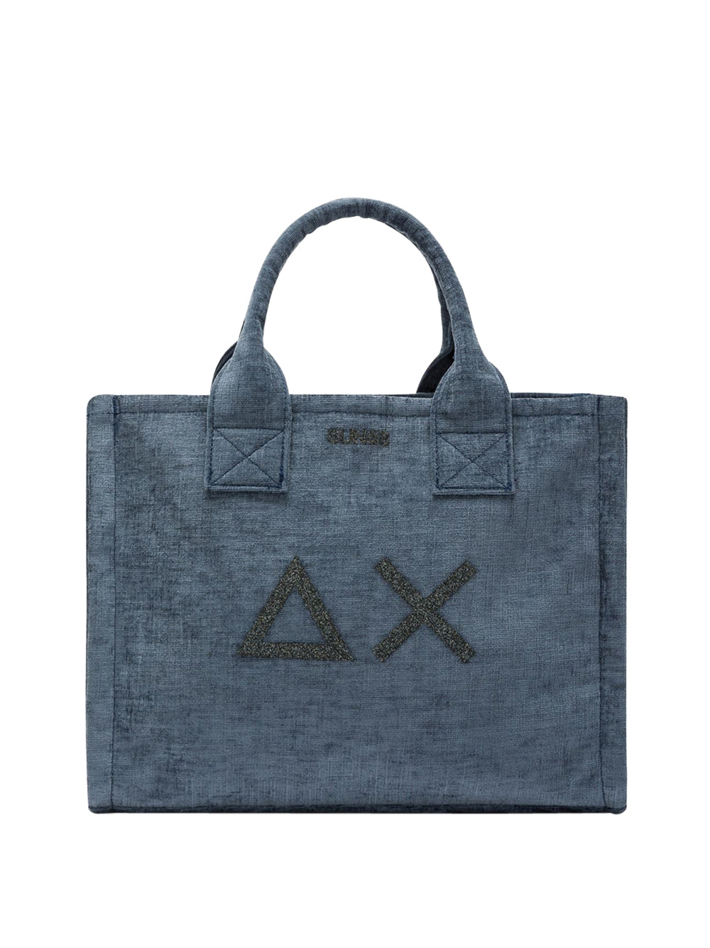 Borsa a Mano Sun68 Cali Midi Velvet da Donna - Blu