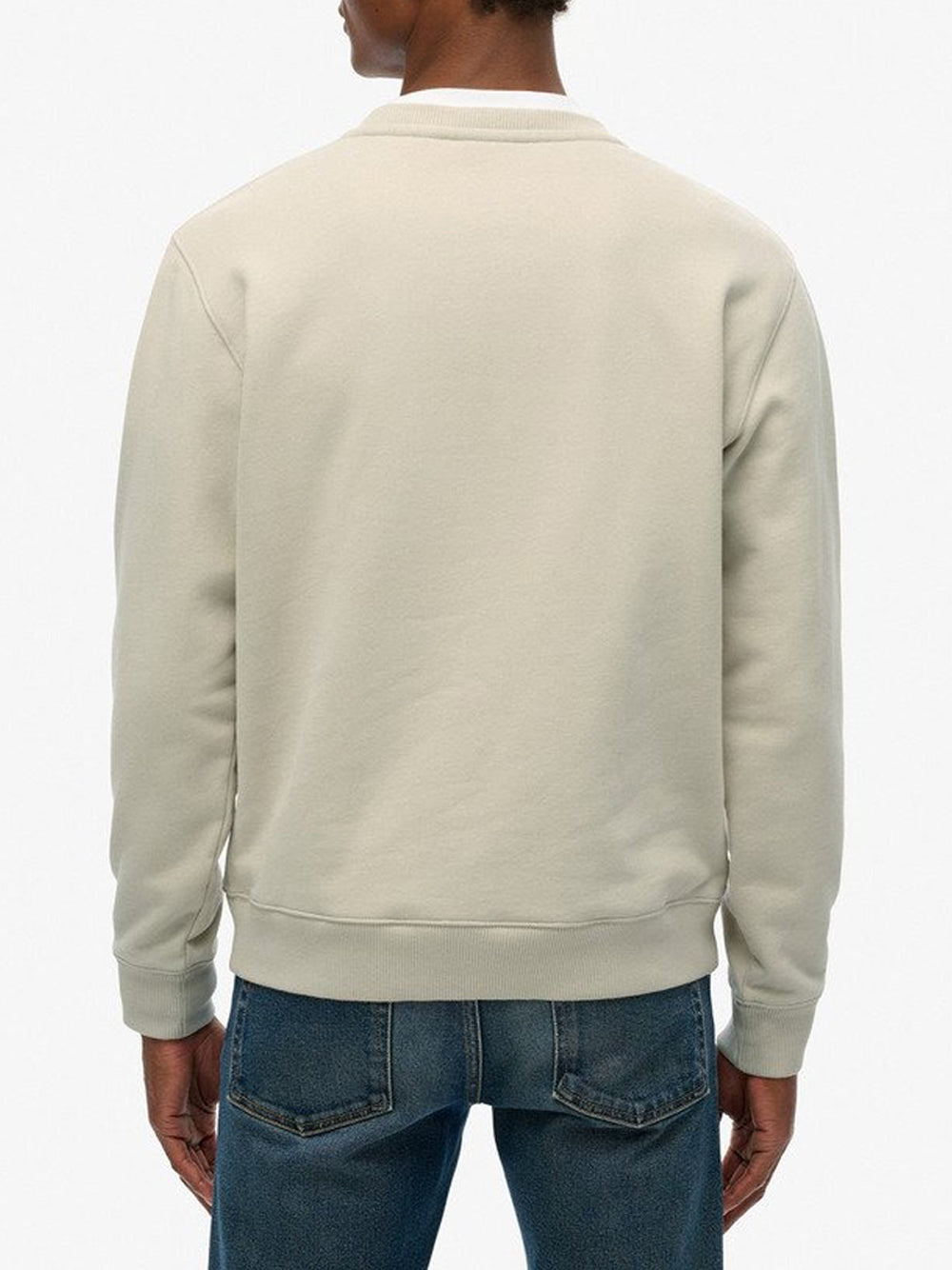 Felpa Superdry Essential Logo Crew da Uomo - Avorio