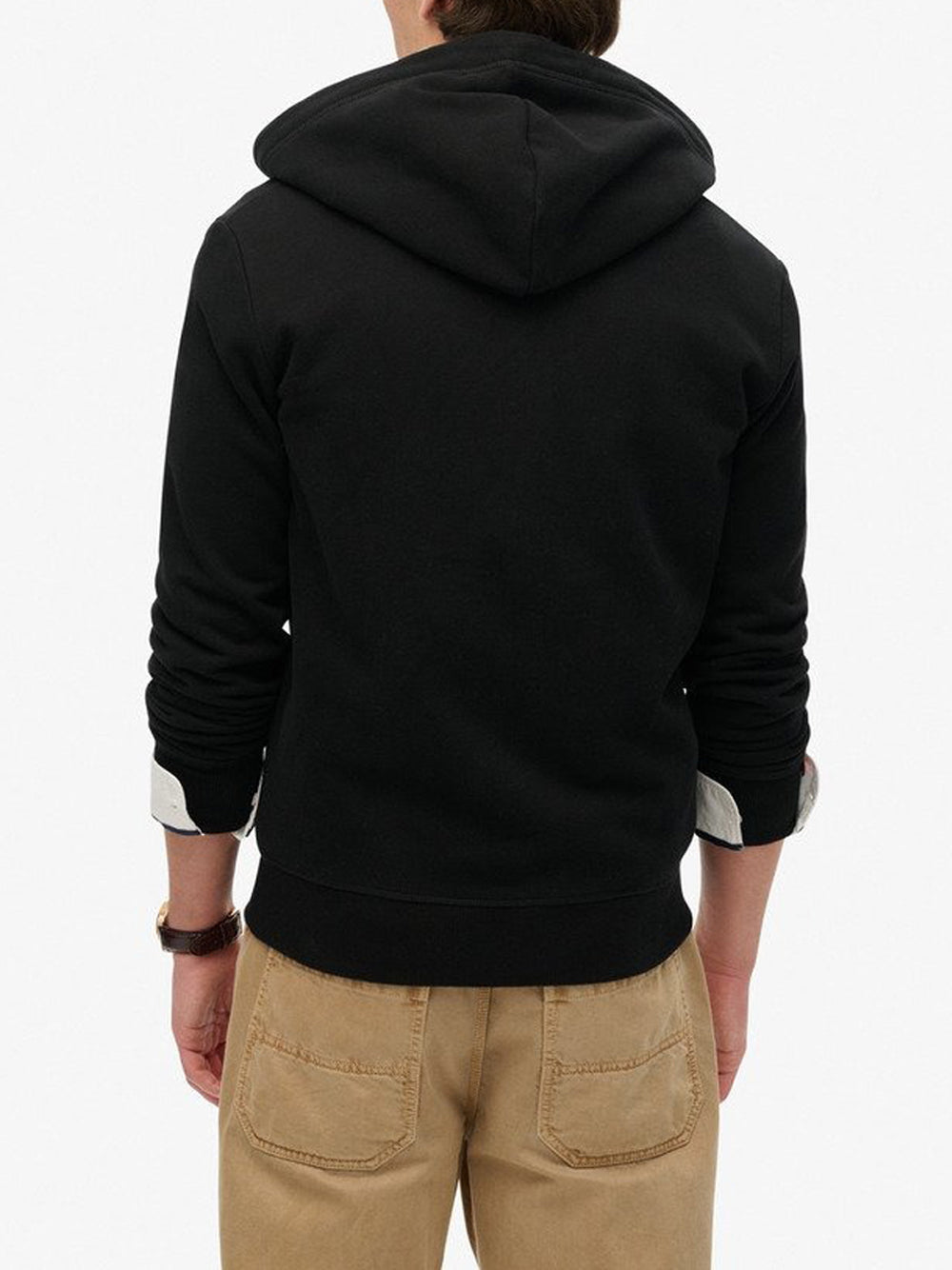 Felpa Zip Superdry Essential Logo da Uomo - Nero