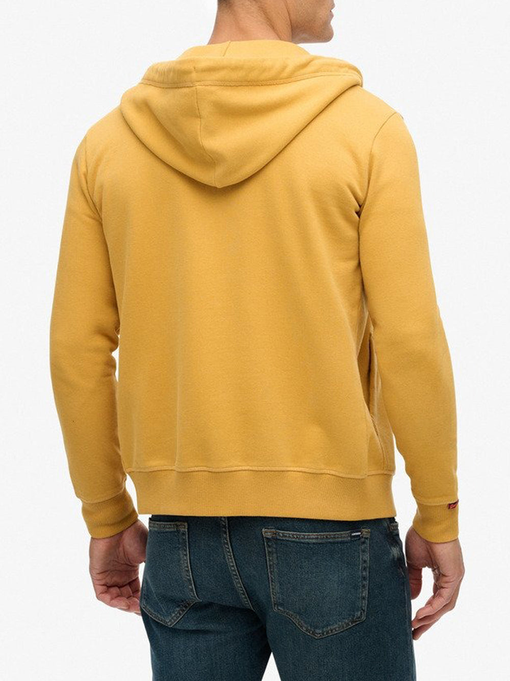 Felpa Zip Superdry Essential Logo da Uomo - Giallo