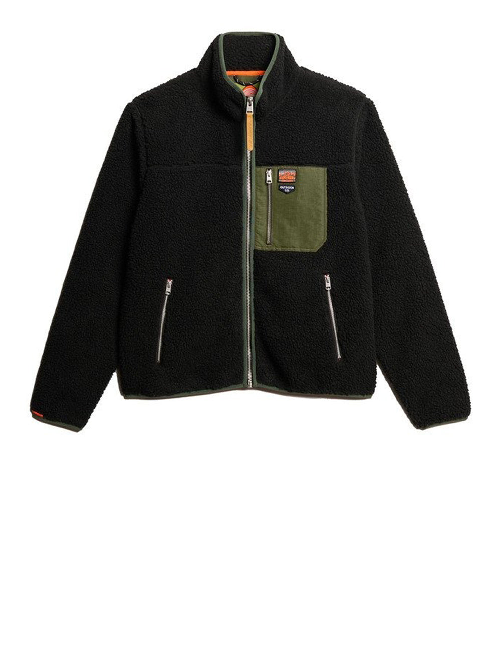 Felpa Zip Superdry Vintage Retro da Uomo - Nero