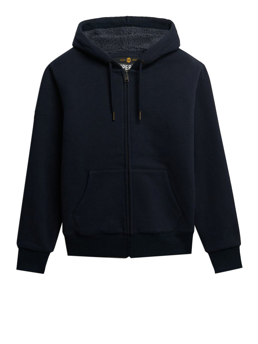 Felpa Zip Superdry Borg Lined da Uomo - Blu