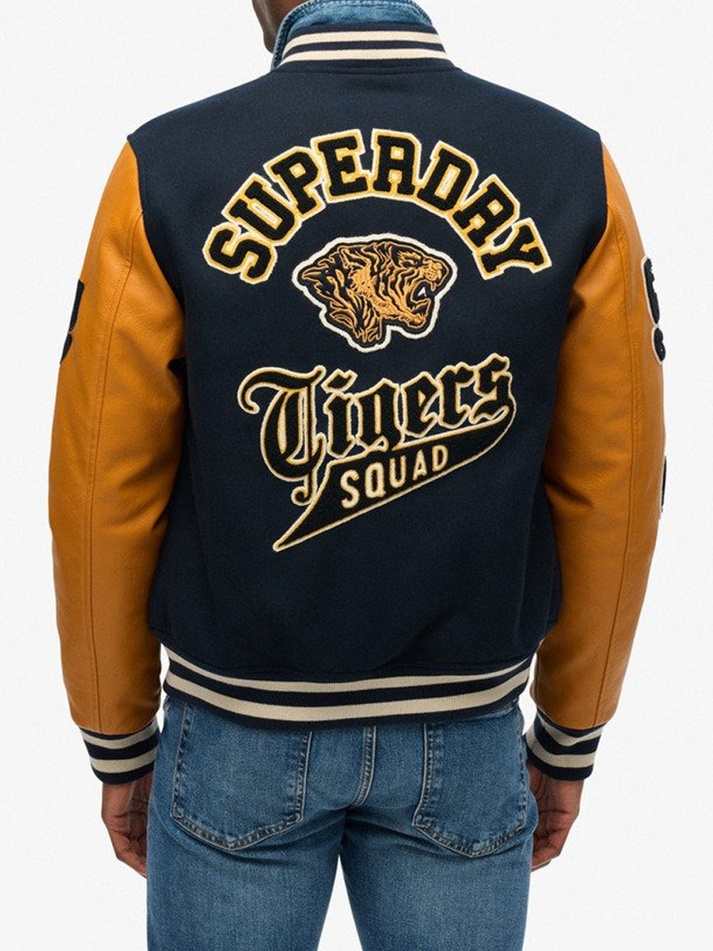 Giubbino Superdry Vintage Patched Varsity da Uomo - Blu