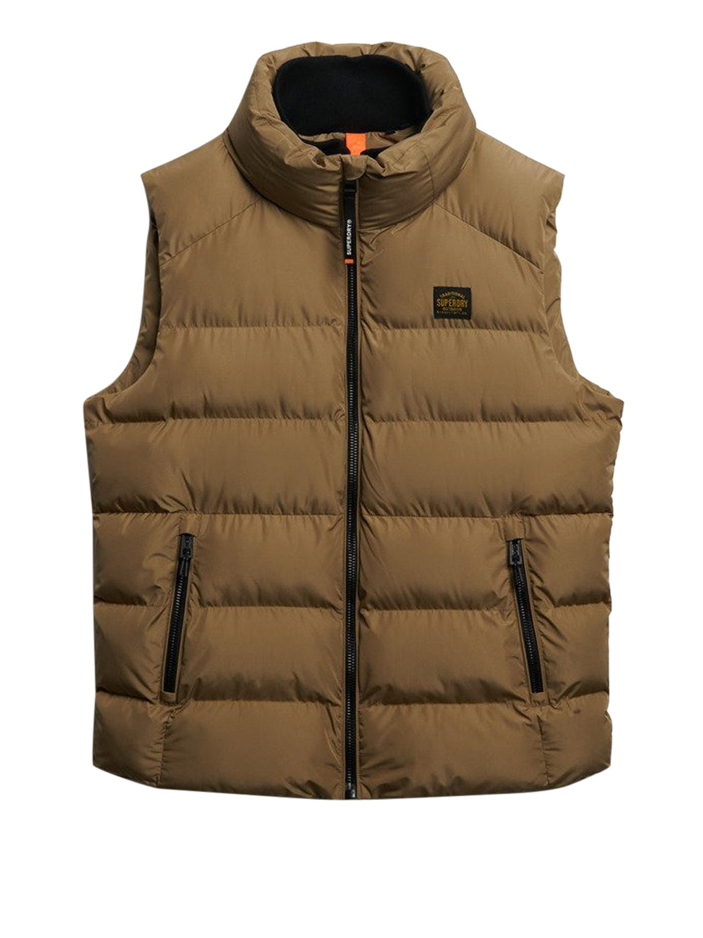 Smanicato Superdry Sports Puffer da Uomo - Marrone